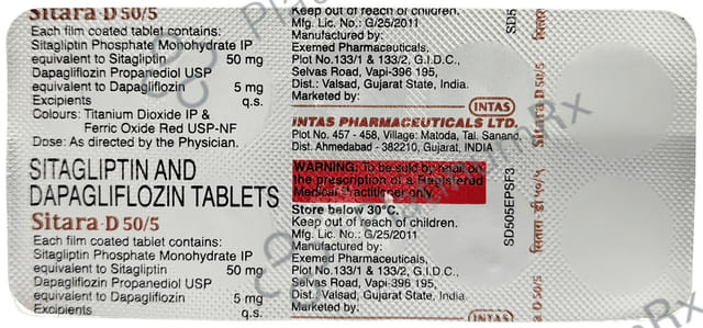Sitara D 50/5mg Tablet 10s