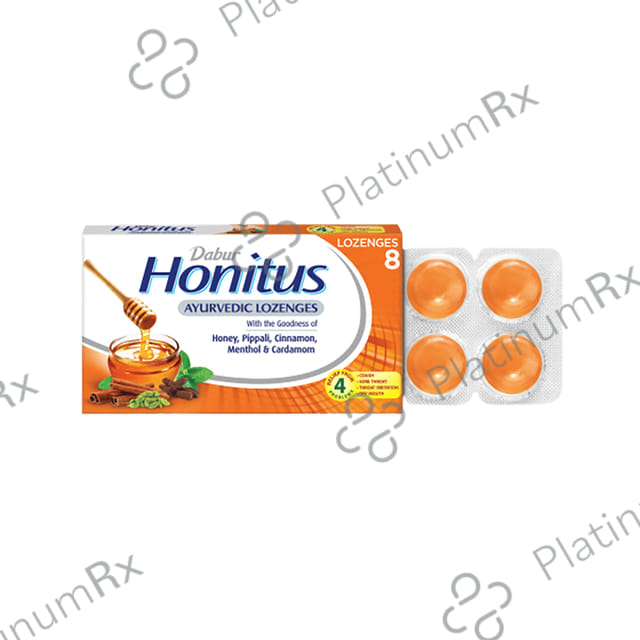 Dabur Honitus Ayurvedic Lozenges - Cough Lozenges For Acute Sore Throat, Throat Pain, Dry Cough