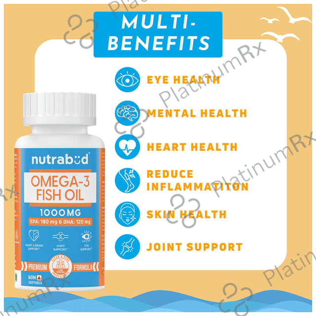 Nutrabud Omega 3 Fish Oil Softgels Capsule 60s