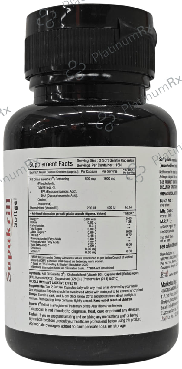 Supakrill Soft Gelatin Capsule 30 Soft Gelatin Capsule