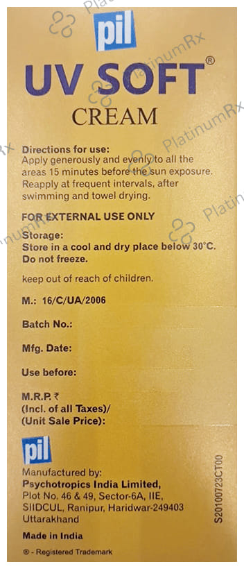 PIL UV Soft SPF 30+ Sunscreen 50gm