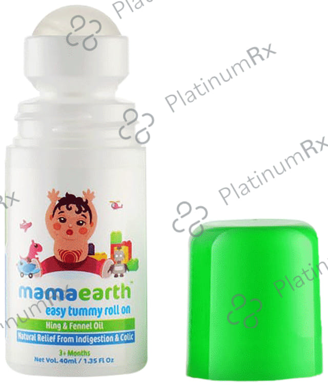 Mamaearth Easy Tummy Roll On with Hing & Fennel Oil - Relieves Indigestion & Colic