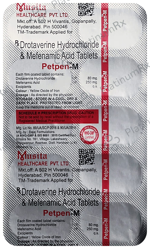 Petpen 80/250mg M Tablet 10s