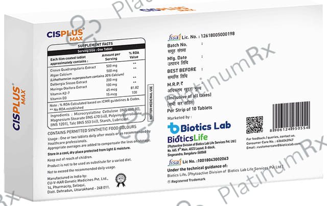 Cisplus Max Tablet 10s