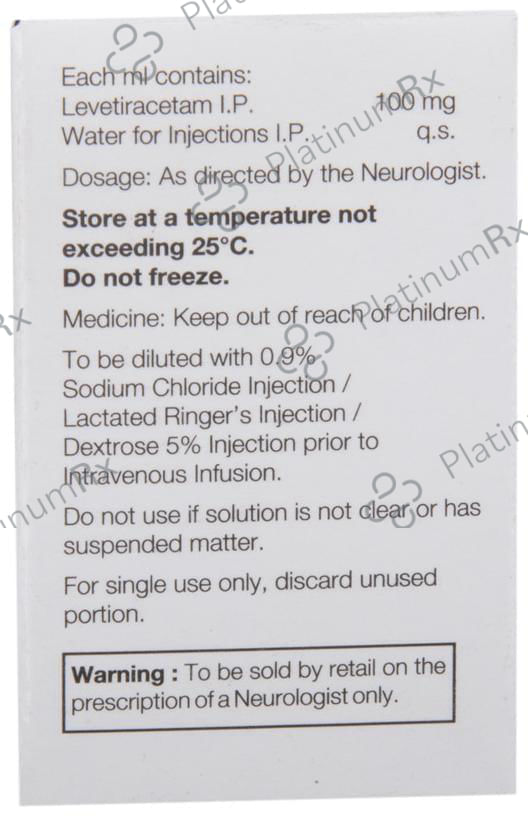 Levesam 100mg Injection 5ml