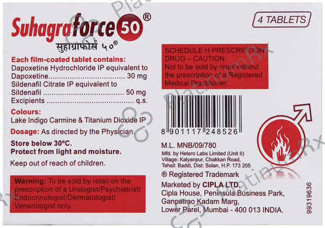Suhagra Force 50 Tablet 4s