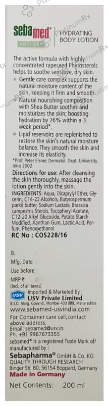 Sebamed Hydrating body Lotion 200ml