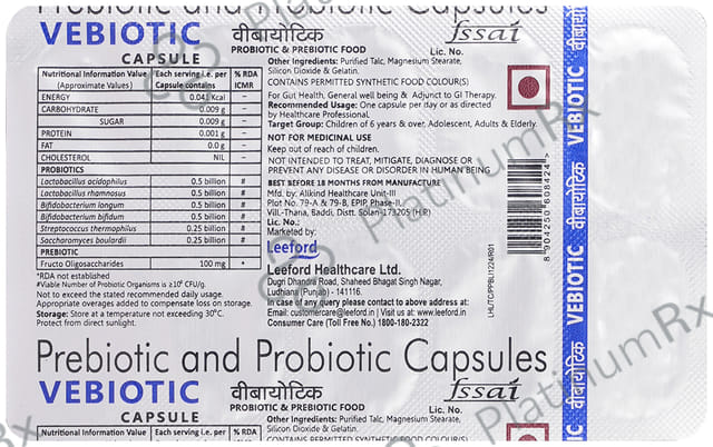 Vebiotic Capsule 10s