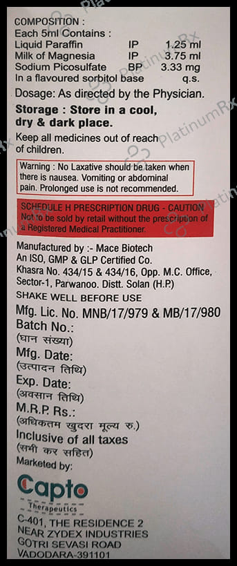 Catharnec Oral Suspension Mint Sugar Free