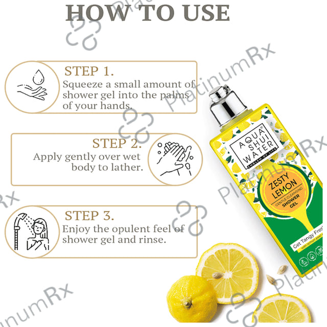 Aqua Shui Water Water Zesty Lemon Shower Gel(250ml Each) 1 Pack