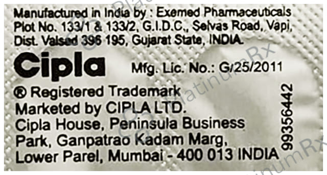 Sitacip EM 100/25/1000mg Tablet ER 10s