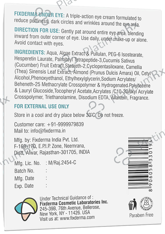 Fix Derma Triple Action Under Eye Cream 15gm
