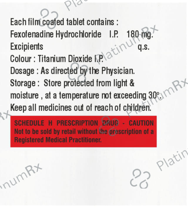 Fexotwist 180mg Tablet 10s