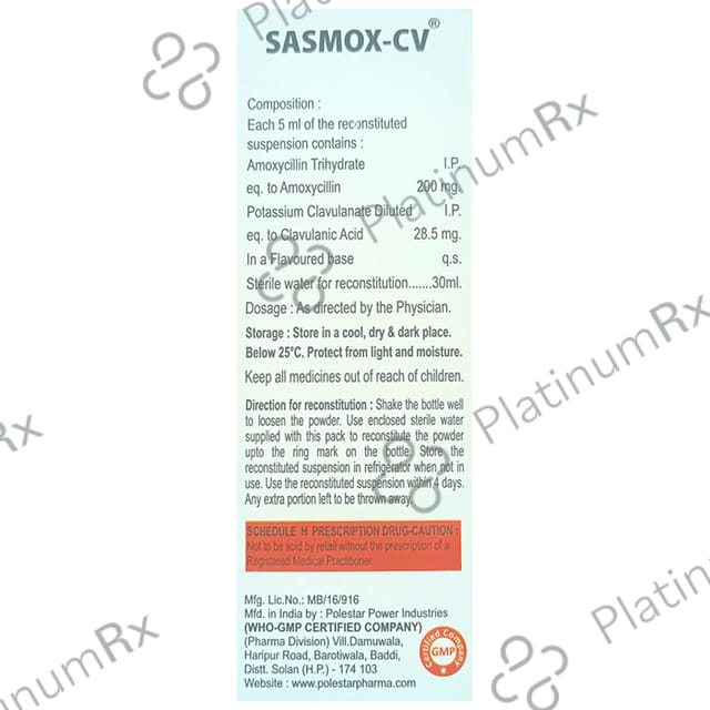 Sasmox-CV Oral Suspension