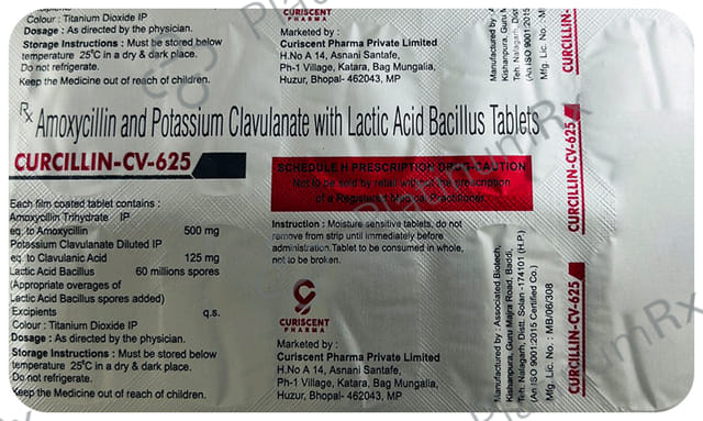 Curcillin CV 625 Tablet 10s