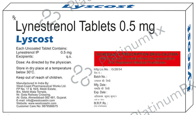 Lyscost 0.5mg Tablet 28s