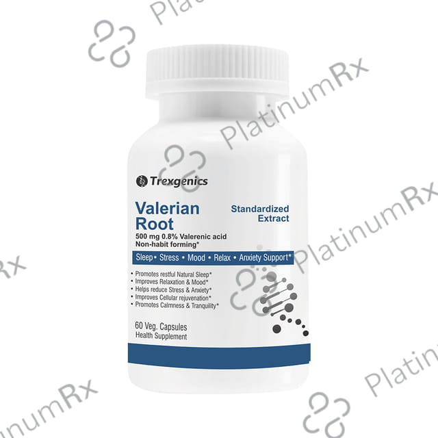 Trexgenics Valerian Root 500mg Veg. Capsules