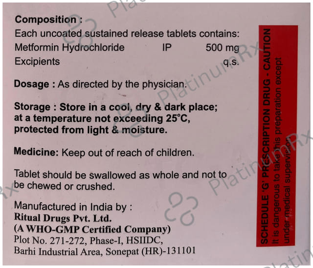 TC A1c 500mg Tablet SR 15s