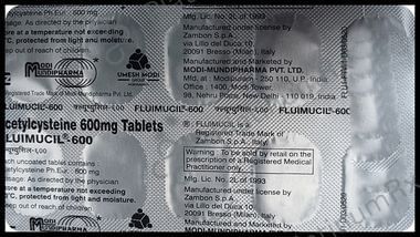Fluimucil 600mg Tablet