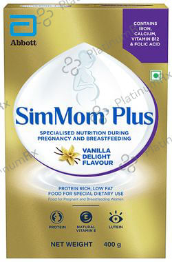 SimMom Plus For Pregnant & Breastfeeding Women Vanilla Delight Flavour Powder 400gm