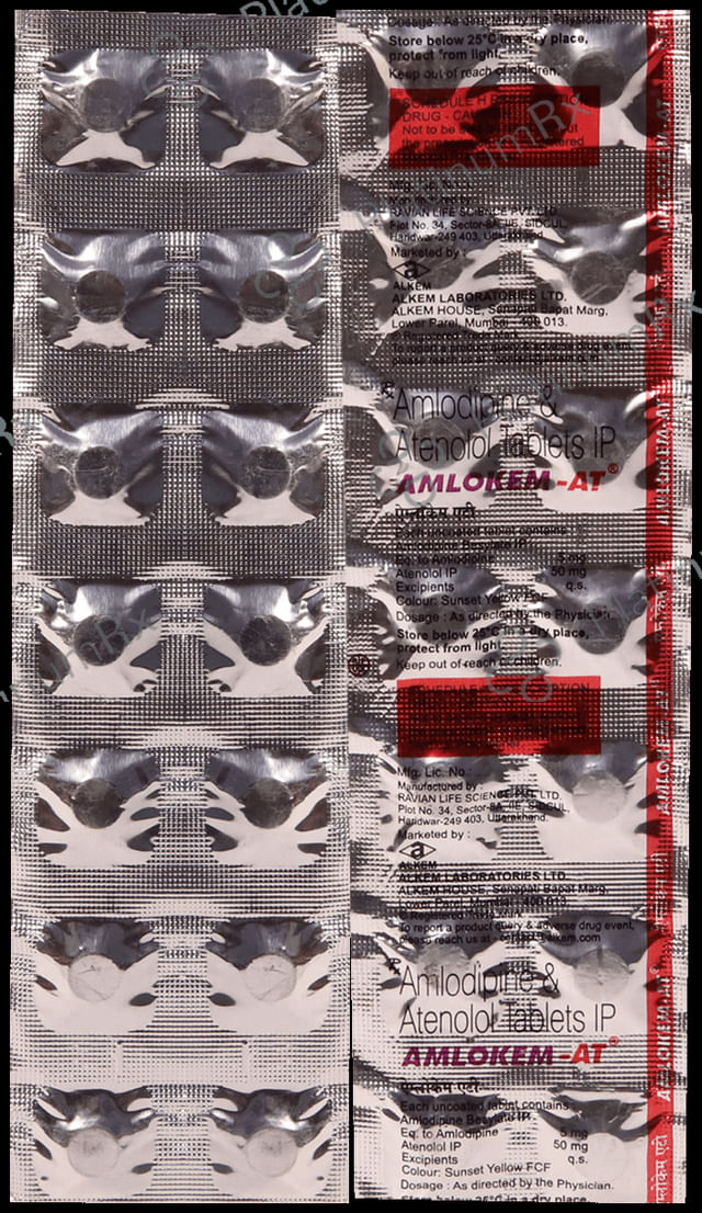 Amlokem AT 5 mg/50 mg Tablet