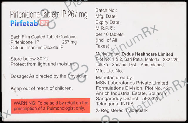 Pirfetab 267 Tablet