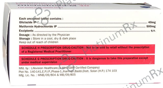 Gliclashield M 40/500mg Tablet 15s