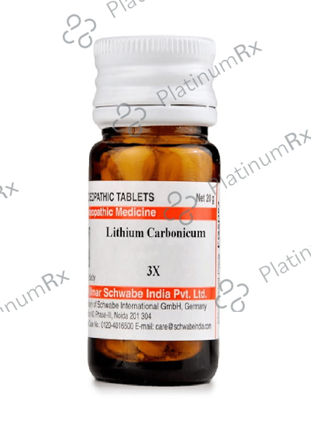 Dr Willmar Schwabe India Lithium Carbonicum Trituration Tablet 3X