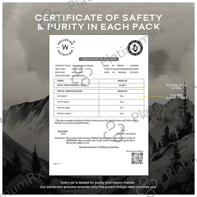 Wellbeing Nutrition Pure Himalayan Shilajit Resin