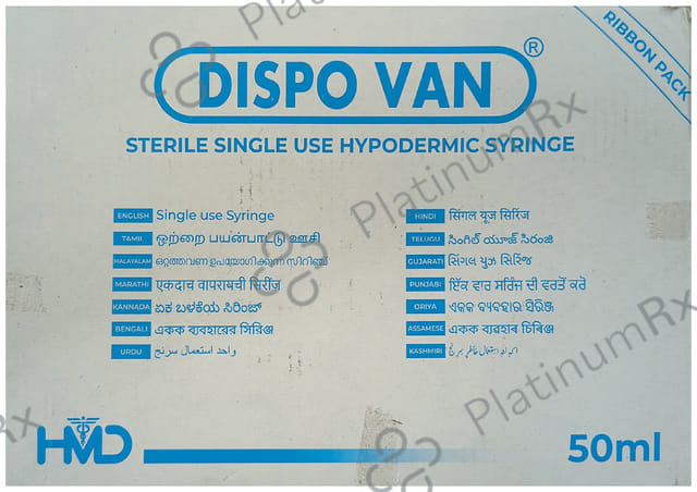 Dispovan 50ml Syringe 25 syringes
