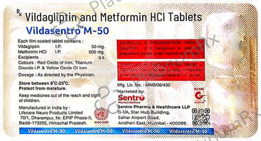 Vildasentro M 50 Tablet