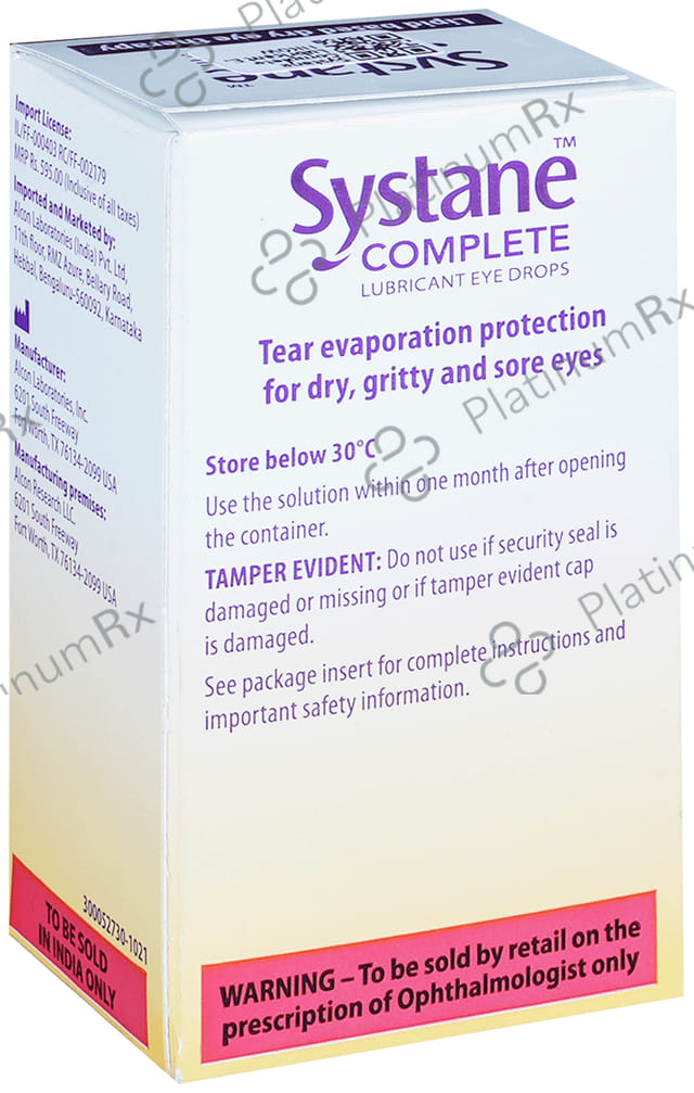 Systane Complete Lubricant 0.6% Eye Drop 10ml