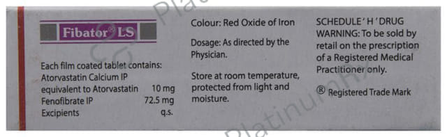 Fibator LS 10/72.5mg Tablet 10s