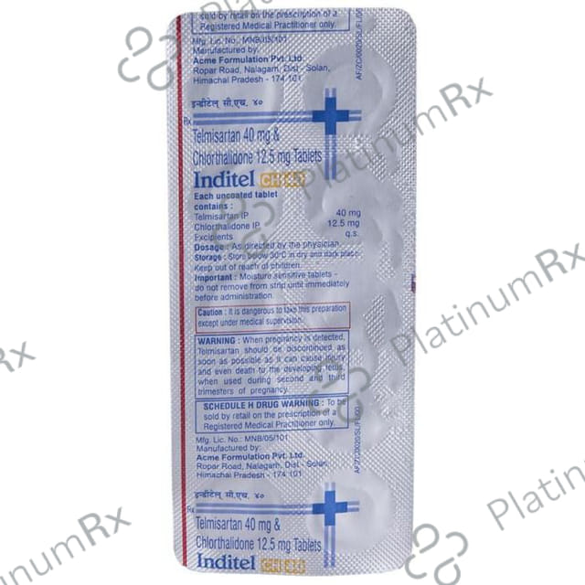 Inditel CH 40/12.5mg Tablet 10s