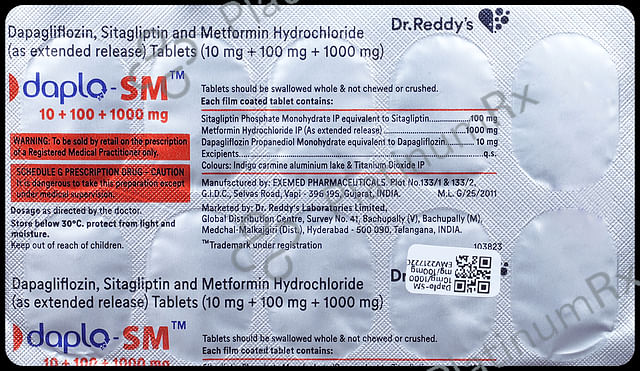 Daplo SM 10/1000/100mg Tablet ER 10s