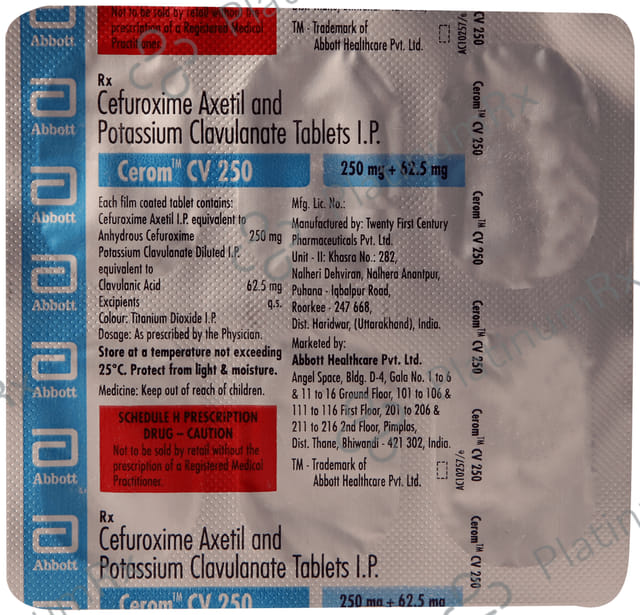 Cerom CV 125/250mg Tablet 6s