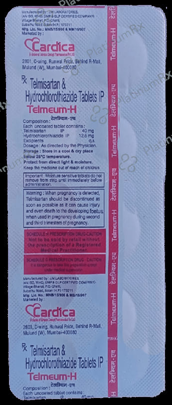 Telmeum H 12.5/40mg Tablet 10s
