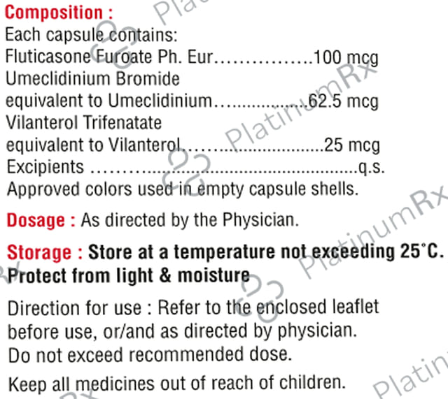 Vilor FU 100mg Capsule 15s