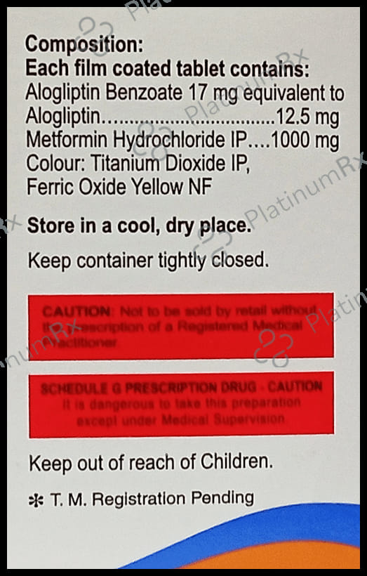 Aloja M Forte 12.5/1000mg Tablet 60s