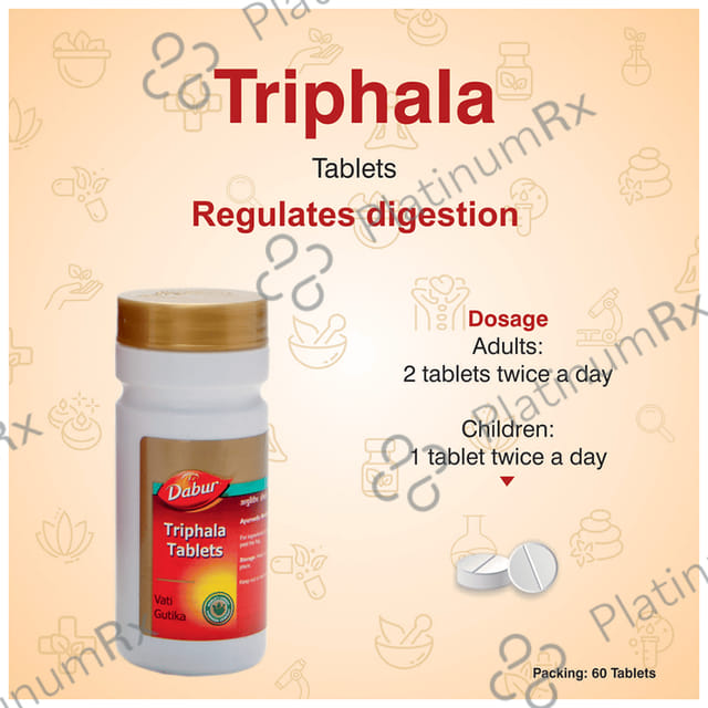 Dabur Triphala Tablet - Supports Digestive Health & Bowel Movements
