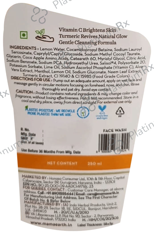 Mamaearth Vitamin C Face Wash 250ml