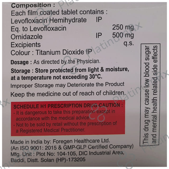 Lifnolix OZ 250mg/500mg Tablet