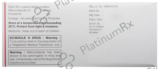Flagyl 200mg Tablet 15s