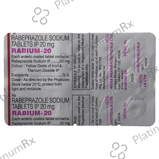 Rabium 20mg Tablet 15s