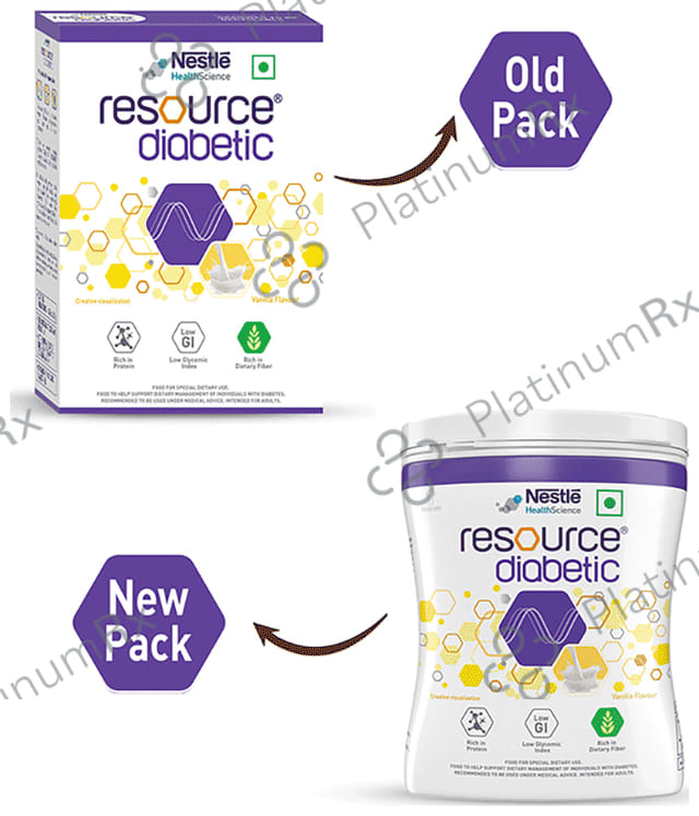 Nestle Resource Diabetic Supplement With Protein, Fibre & Low GI - Flavour Vanilla Powder 400 Powder