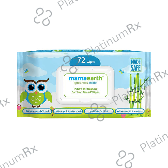 Mamaearth Organic Bamboo Based Wipes - With Castor Oil & Aloe Vera