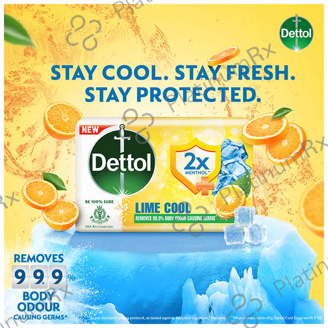 Dettol 2x Menthol Lime Cool Soap 1x125gm