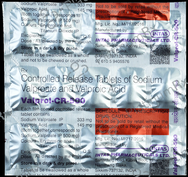 Valprol CR 500mg Tablet 15s