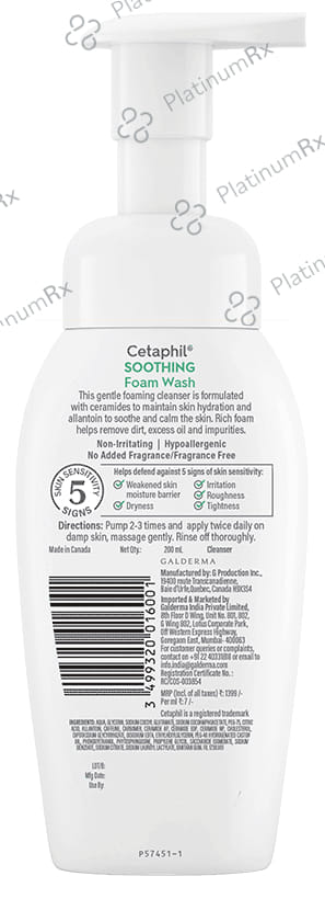 Cetaphil Soothing Foam Wash 200ml