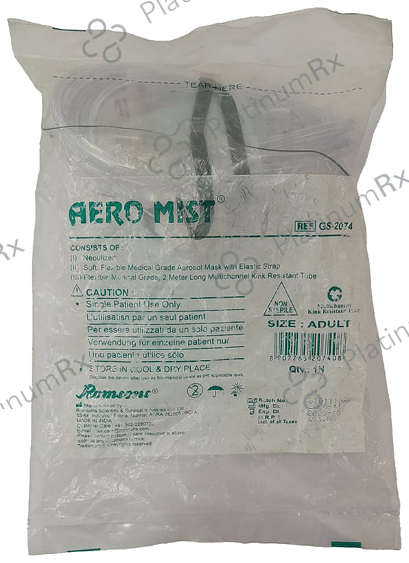Romsons Aero Mist   Nebulizer Adult Mask 1 Nebuliser